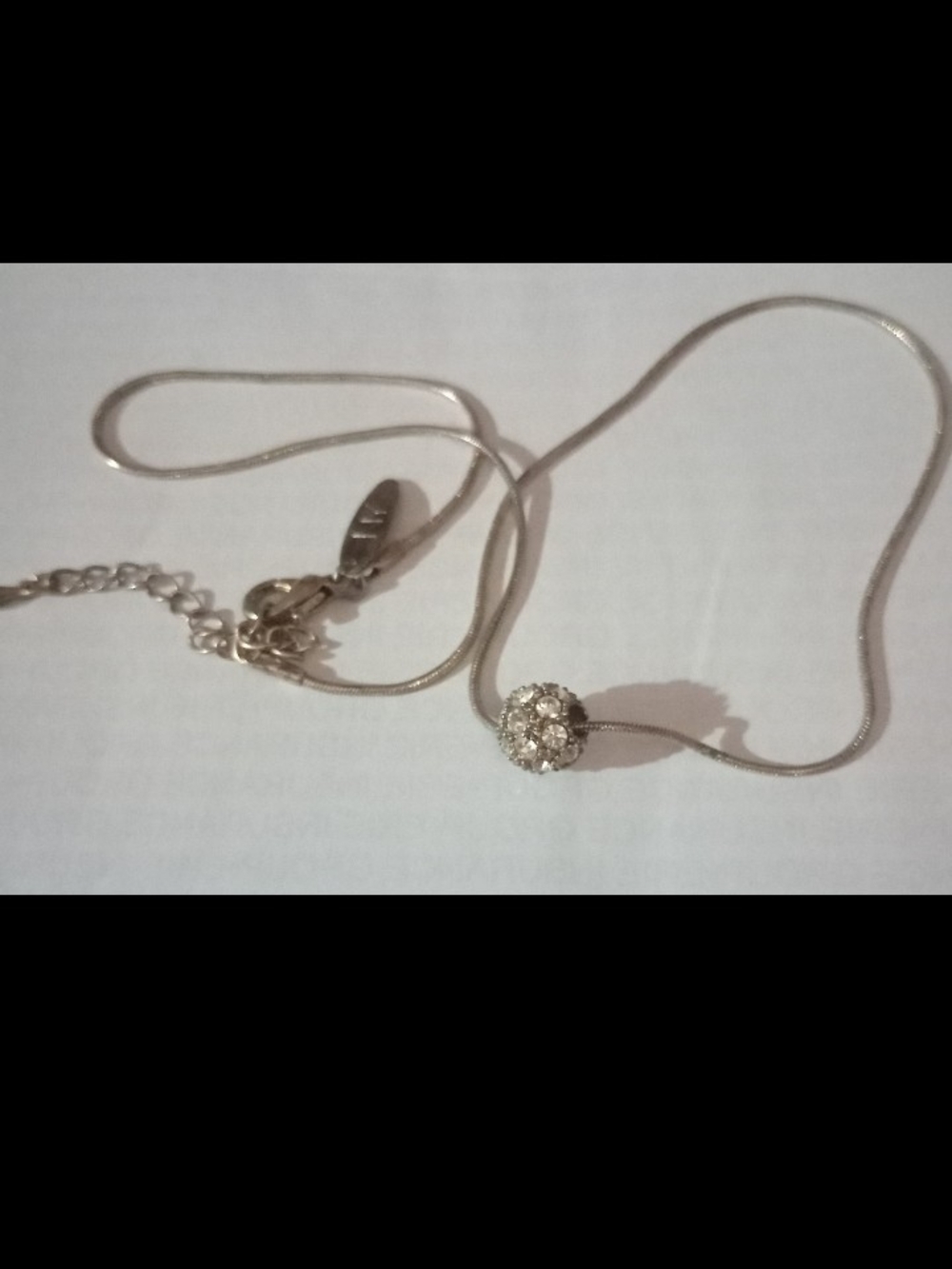 Silver Crystal Ball Pendant Necklace - Women Jewelry